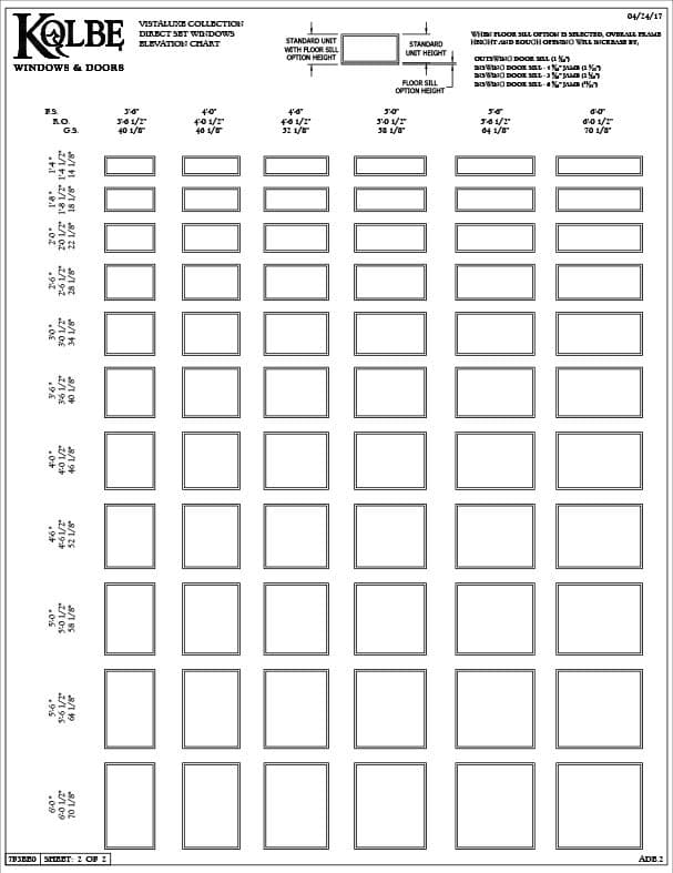 elevation sheet