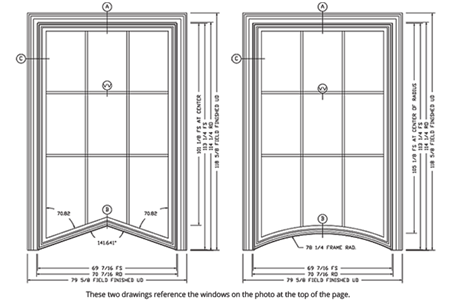 Majesta double hung drawings DePauw University