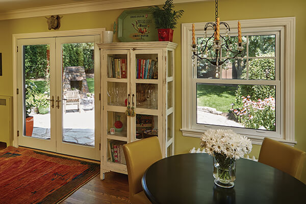 Forgent Series double hung and swinging patio door interior