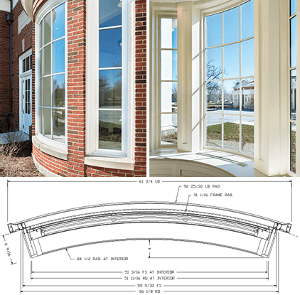 DePauw University Curved Windows