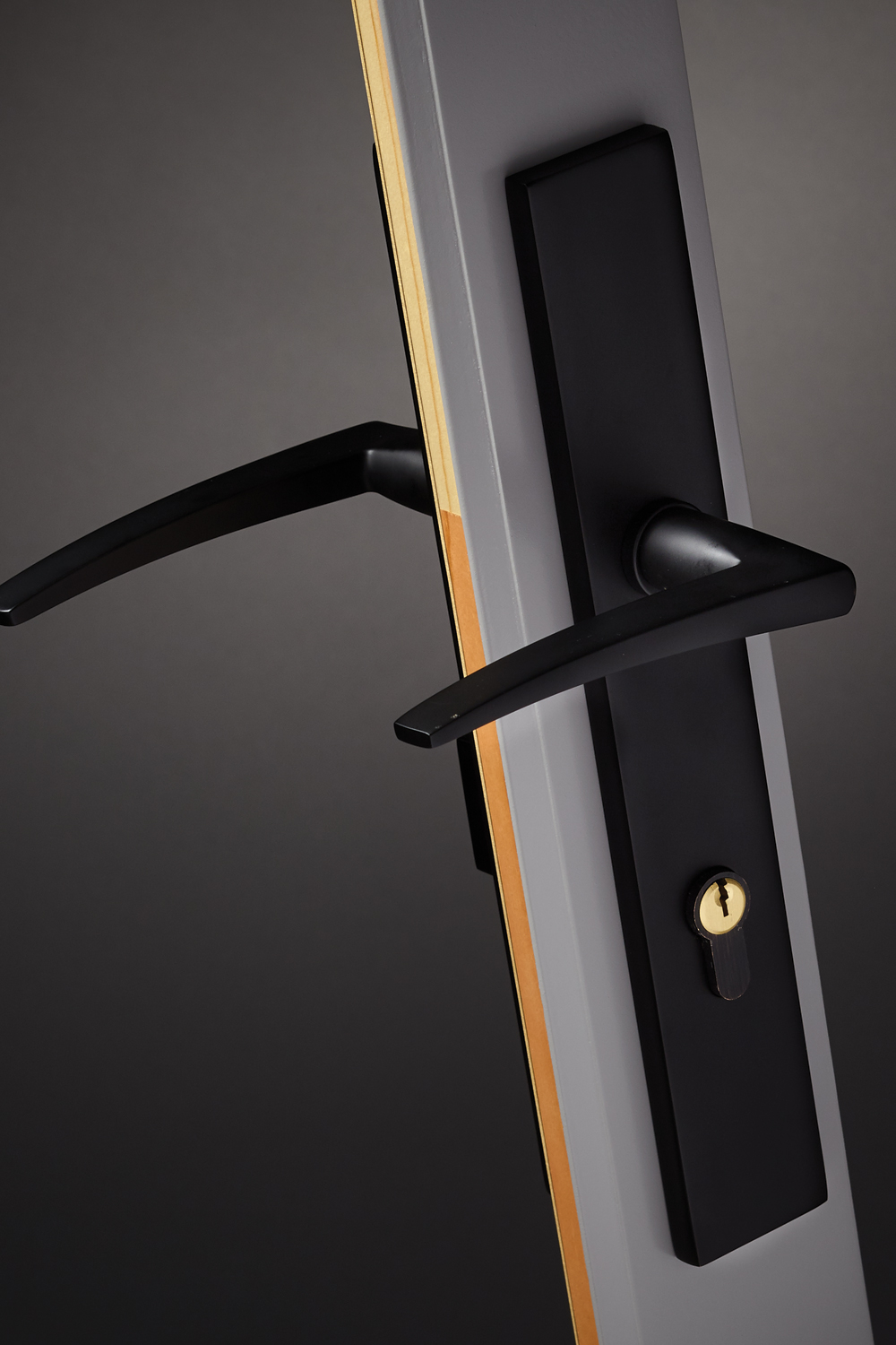 Baldwin Handle - Santa Monica with Matte Black finish